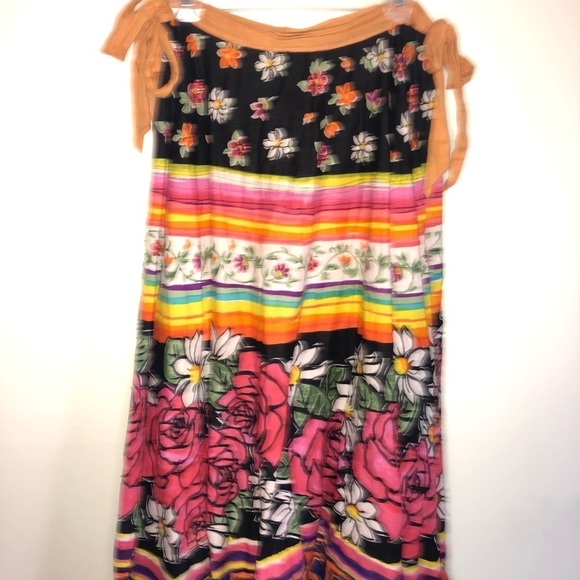 Jasmine KC Floral Beaded Full Skirt Made in India Size Small - Picture 11 of 13